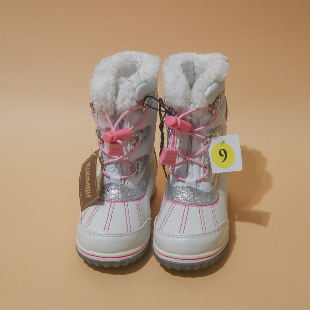 Kid Girls White Winter Snow Boots
